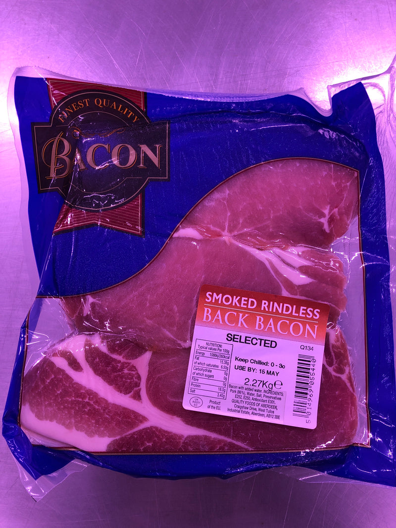 Smoked Back Bacon, 2 kilos